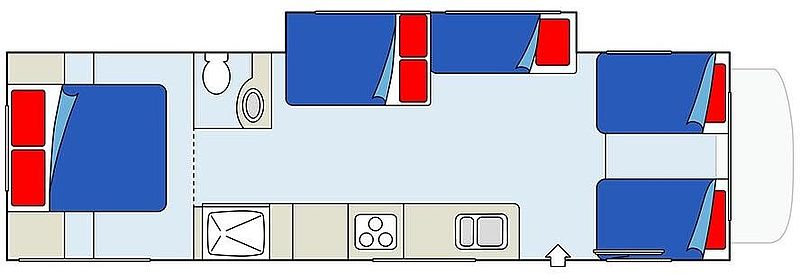 Grundriss Nacht Maxi Plus Motorhome