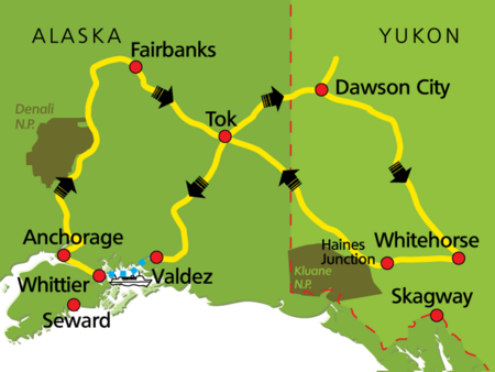 Routing Alaska und der raue Yukon