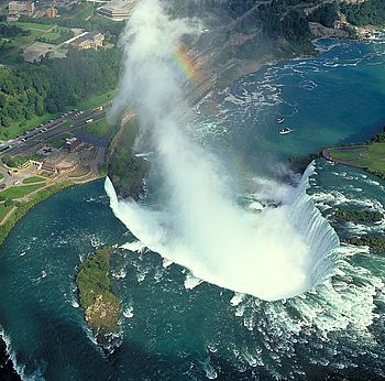 Blick auf die Niagarafälle von oben
