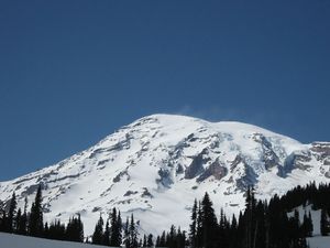 Schneebedeckter Gipfel Mount Rainier