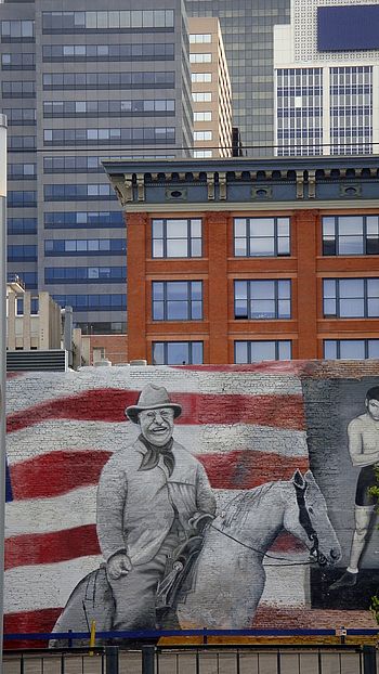 Wandbild mit Theodore Roosevelt in Denver