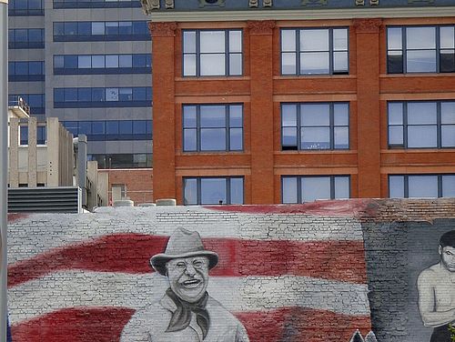 Wandbild mit Theodore Roosevelt in Denver