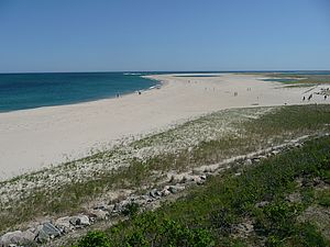 Blick auf Strandabschnitt bei Cape Cod an der Ostküste der USA