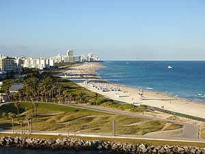 Blick auf den Strand von Miami Beach Blick auf den Strand von Miami Beach