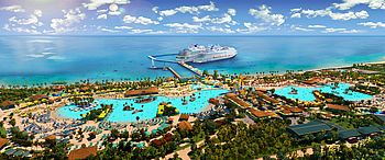 Blick auf Celebration Key während einer Kreuzfahrt mit Carnival Cruise Line