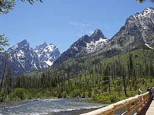 Wandern im Grand Teton Nationalpark im Westen der USA