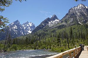 Wandern im Grand Teton Nationalpark im Westen der USA